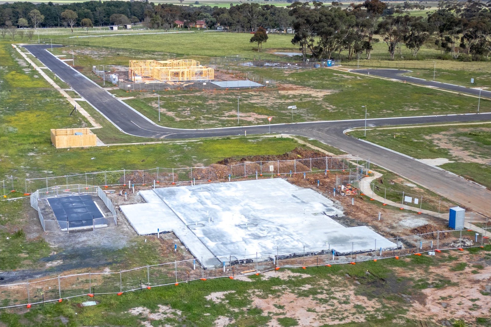 New homes under construction at The Barrington estate, Sunbury